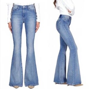 Black Orchid Light Blue High-Rise Flare Jeans